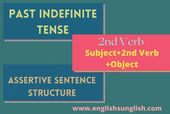 Assertive Sentence Structure of Past Indefinite Tense
