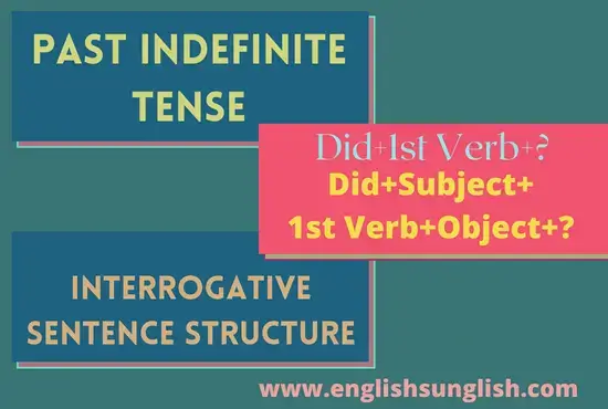 Interrogative Sentence Structure of Past Indefinite Tense